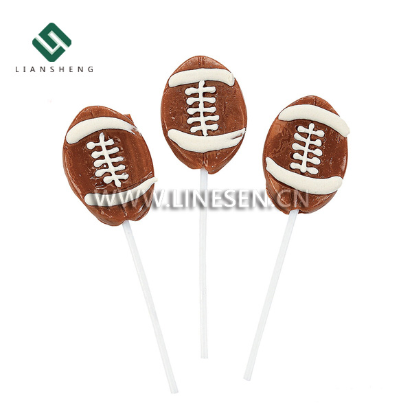 Football Shape Hard Handy Lollipops/ New Decorated Sport Ball Lollipops