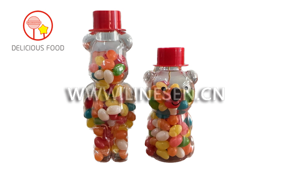 90G Jelly Bean In Bear Plastic Jar