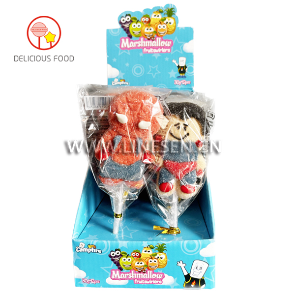30G*12Pcs Cartoon Character Marshmallow Pop