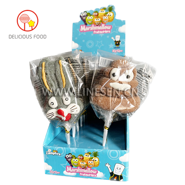 30G*12Pcs Cartoon Character Marshmallow Pop