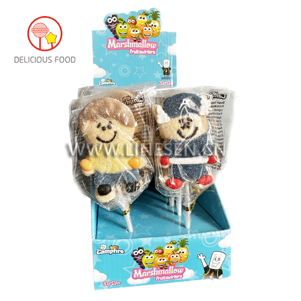30G*12Pcs Cartoon Character Marshmallow Pop